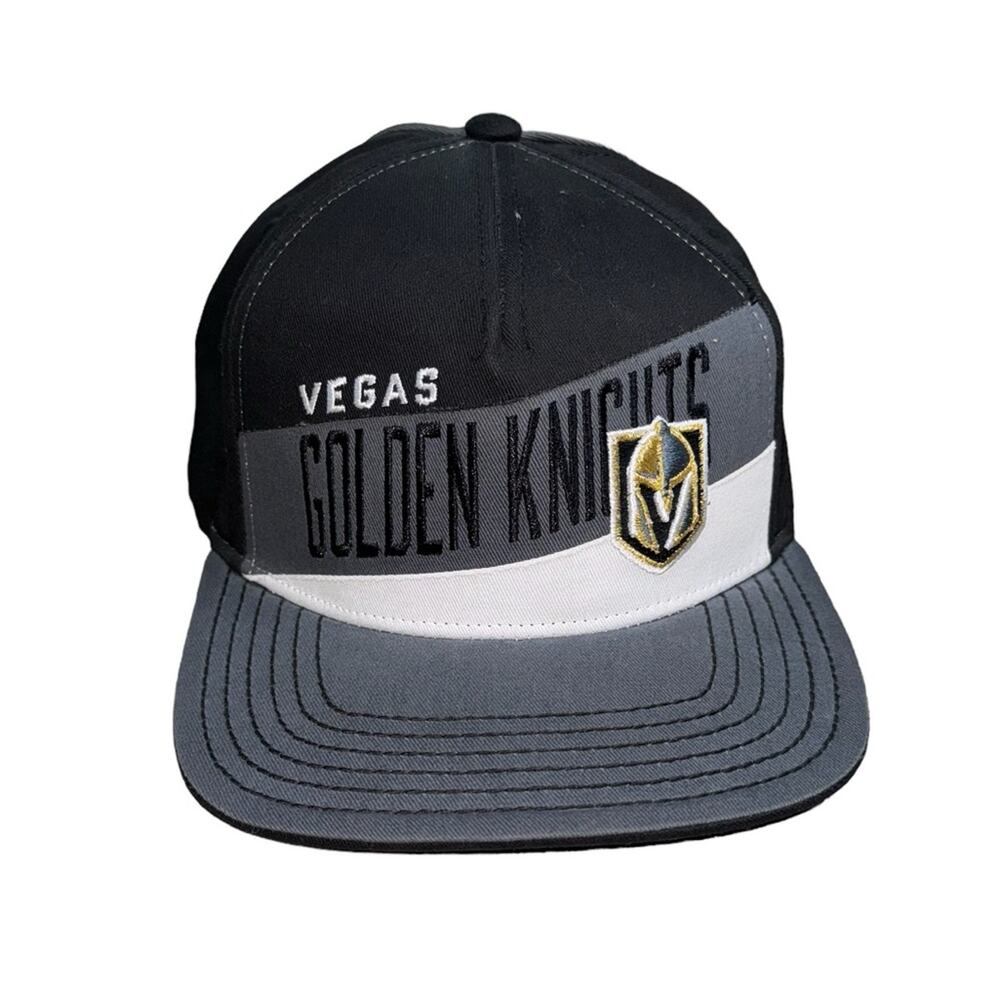 NHL VEGAS GOLDEN KNIGHTS Black Gray White SnapBack Baseball Hat Youth